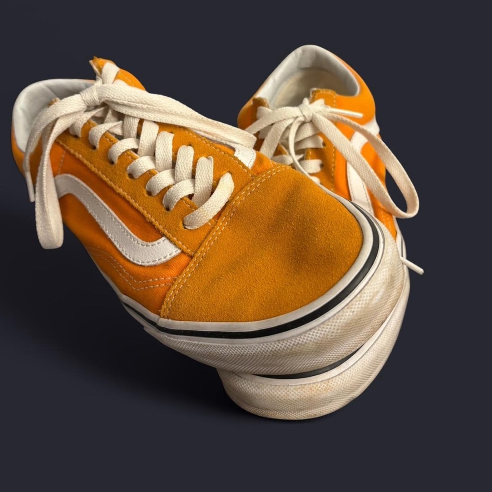 Orange and White Vans